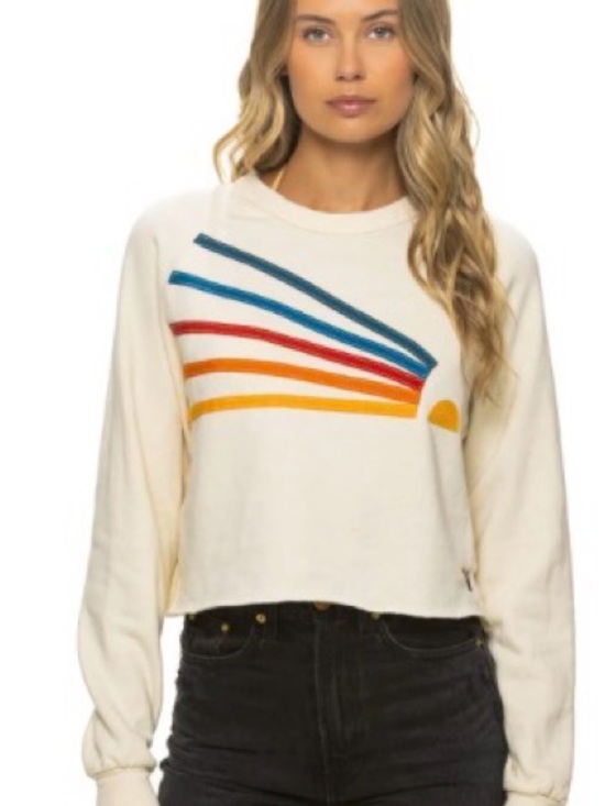 Aviator Nation Tops - Aviator Nation daydream cropped crew